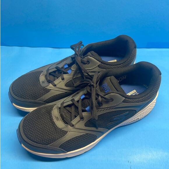 SKECHERS Go Run Air Cooled Goga Mat Men Athletic Shoes Charcoal Blue Size 11.5 - Picture 3 of 10